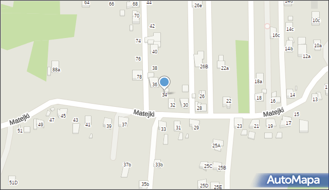 Radlin, Matejki Jana, 34, mapa Radlin