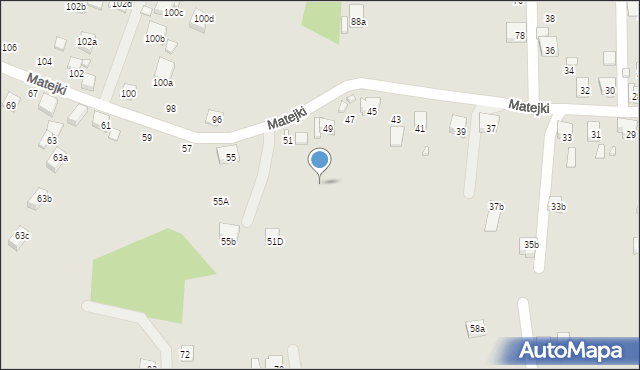 Radlin, Matejki Jana, 49a, mapa Radlin