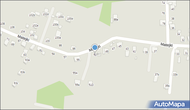 Radlin, Matejki Jana, 51, mapa Radlin