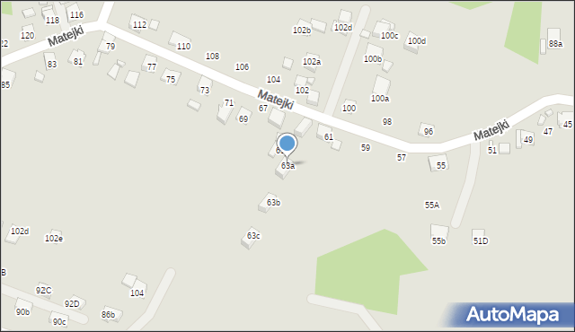 Radlin, Matejki Jana, 63a, mapa Radlin