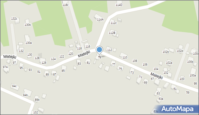 Radlin, Matejki Jana, 79, mapa Radlin