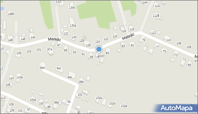 Radlin, Matejki Jana, 87, mapa Radlin