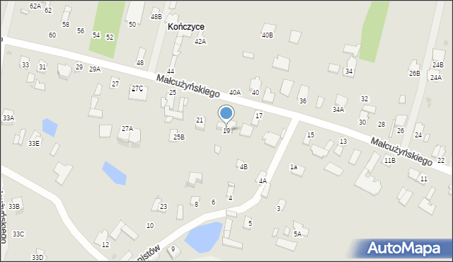 Radom, Małcużyńskiego Witolda, 19, mapa Radomia