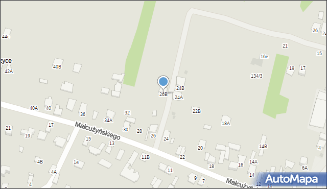 Radom, Małcużyńskiego Witolda, 26B, mapa Radomia