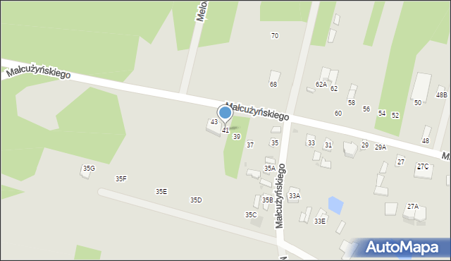 Radom, Małcużyńskiego Witolda, 41, mapa Radomia
