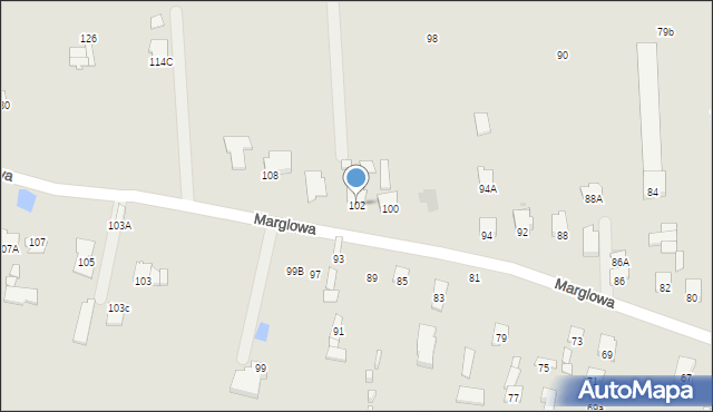 Radom, Marglowa, 102, mapa Radomia