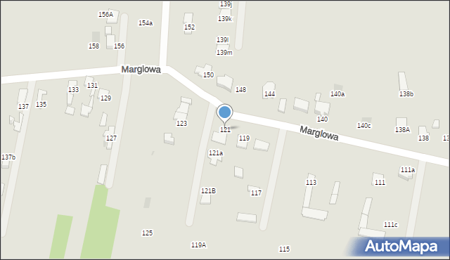 Radom, Marglowa, 121, mapa Radomia