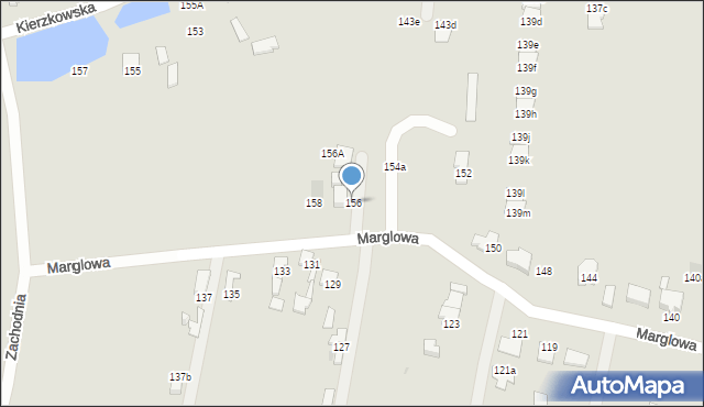 Radom, Marglowa, 156, mapa Radomia