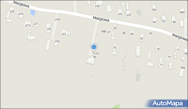 Radom, Marglowa, 99/101, mapa Radomia