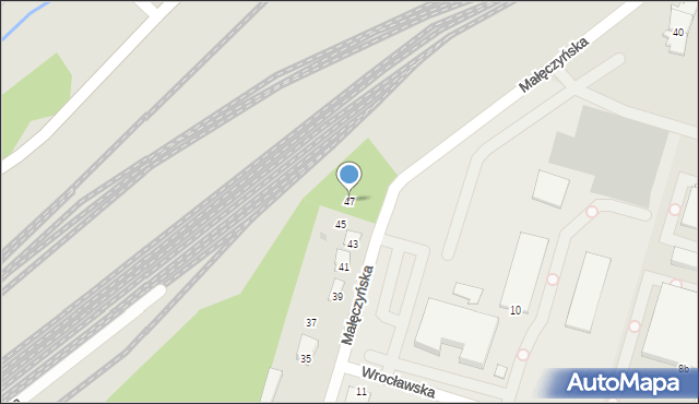 Radom, Małęczyńska, 47, mapa Radomia