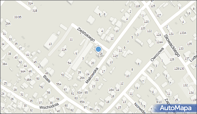 Radom, Makowska, 18, mapa Radomia