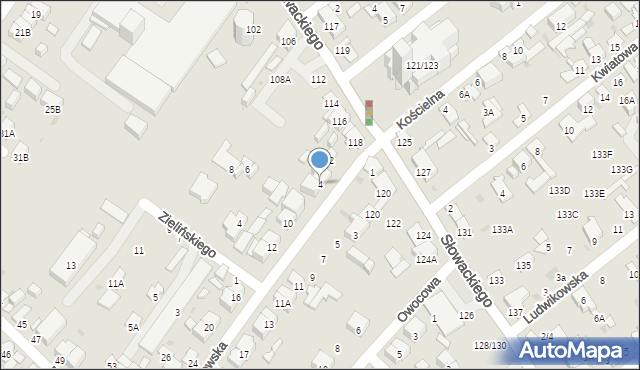 Radom, Makowska, 4, mapa Radomia