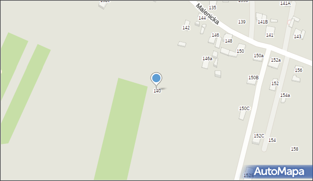 Radom, Malenicka, 140, mapa Radomia