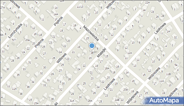 Radom, Matejki Jana, 18, mapa Radomia