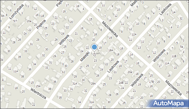 Radom, Matejki Jana, 21, mapa Radomia