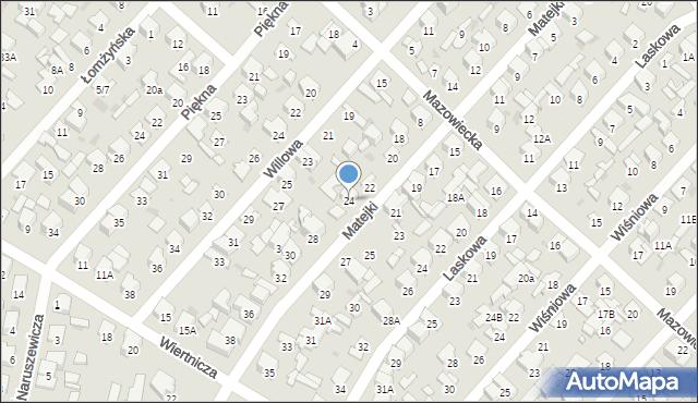 Radom, Matejki Jana, 24, mapa Radomia