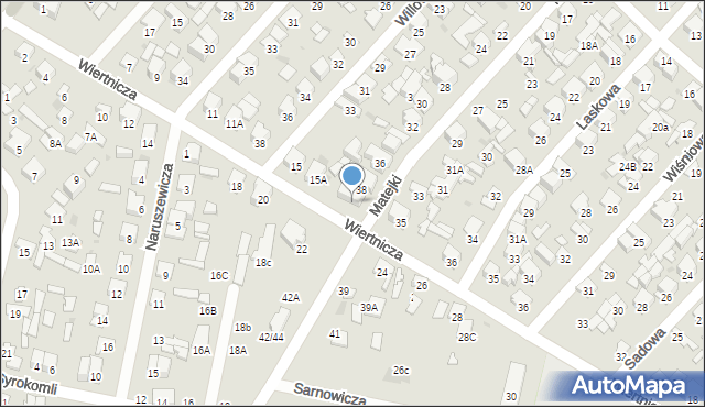 Radom, Matejki Jana, 40, mapa Radomia