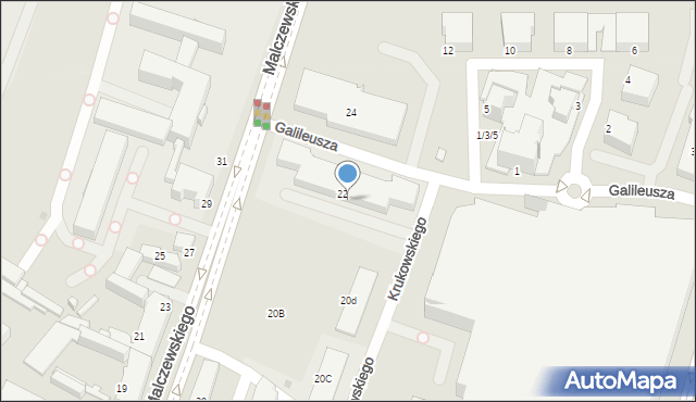 Radom, Malczewskiego Jacka, 22a, mapa Radomia