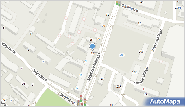 Radom, Malczewskiego Jacka, 23, mapa Radomia