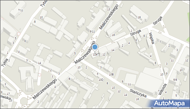 Radom, Malczewskiego Jacka, 12a, mapa Radomia