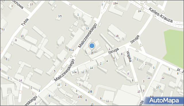 Radom, Malczewskiego Jacka, 16, mapa Radomia