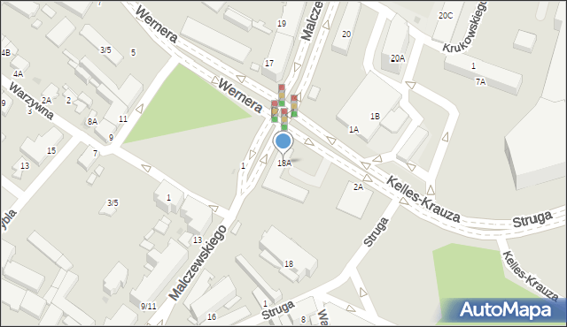 Radom, Malczewskiego Jacka, 18A, mapa Radomia