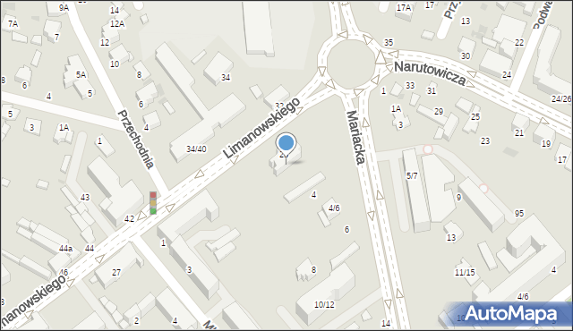 Radom, Mariacka, 2, mapa Radomia