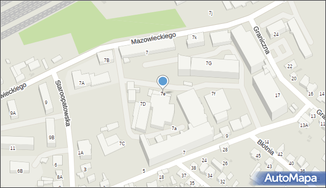 Radom, Mazowieckiego Tadeusza, 7e, mapa Radomia