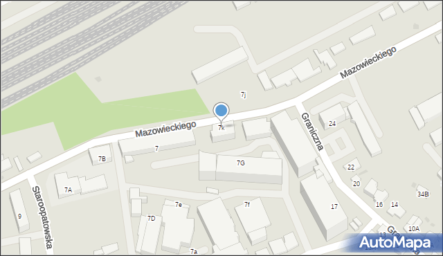 Radom, Mazowieckiego Tadeusza, 7k, mapa Radomia