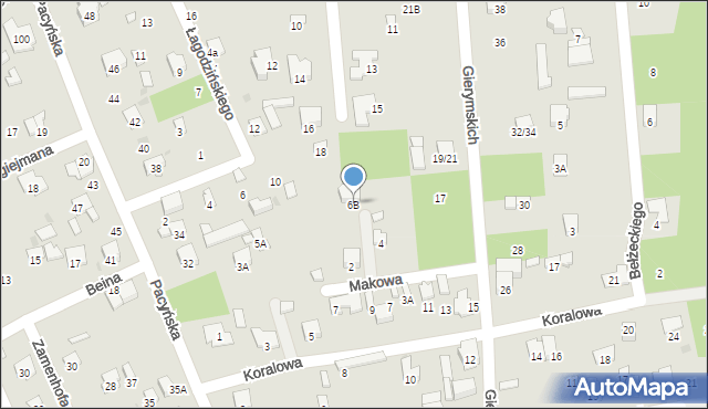 Radom, Makowa, 6B, mapa Radomia