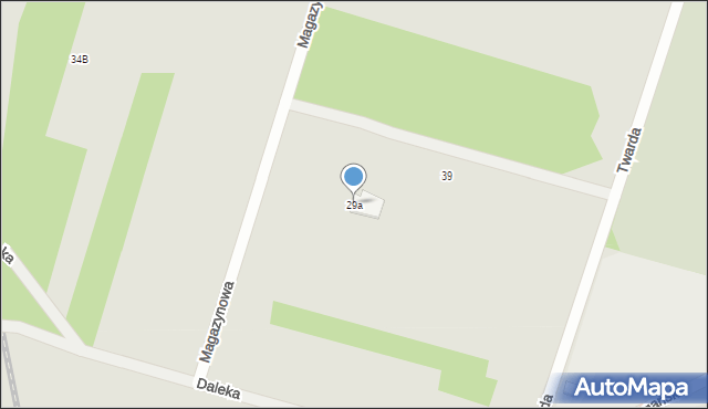 Radom, Magazynowa, 29a, mapa Radomia