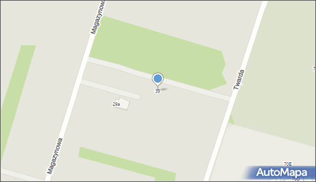 Radom, Magazynowa, 39, mapa Radomia