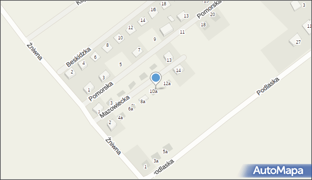 Radzewo, Mazowiecka, 10b, mapa Radzewo