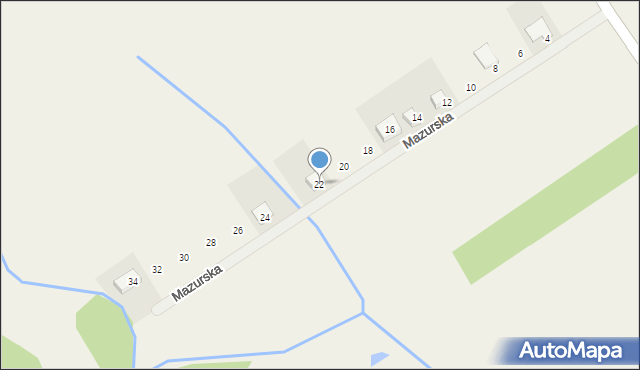 Radzewo, Mazurska, 22, mapa Radzewo