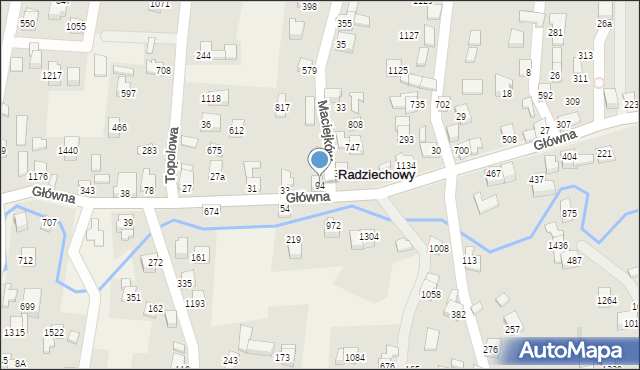 Radziechowy, Maciejków, 94, mapa Radziechowy