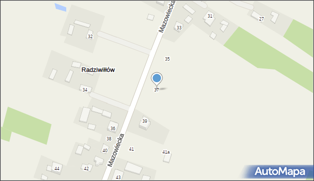 Radziwiłłów, Mazowiecka, 37, mapa Radziwiłłów