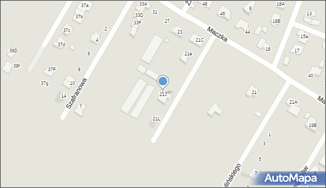 Radzymin, Maczka Stanisława, gen., 21J, mapa Radzymin