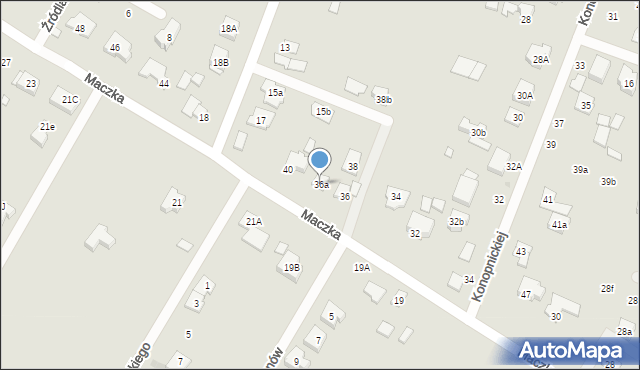 Radzymin, Maczka Stanisława, gen., 36a, mapa Radzymin