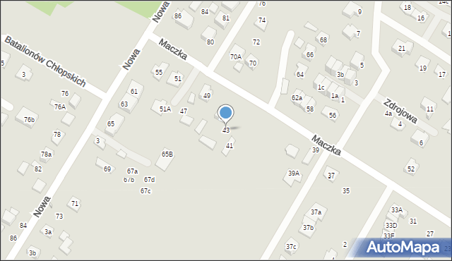 Radzymin, Maczka Stanisława, gen., 43, mapa Radzymin