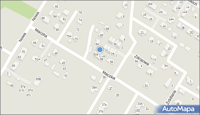 Radzymin, Maczka Stanisława, gen., 60, mapa Radzymin