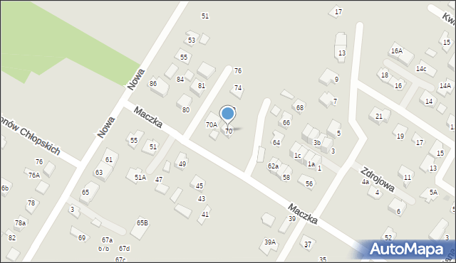 Radzymin, Maczka Stanisława, gen., 70, mapa Radzymin