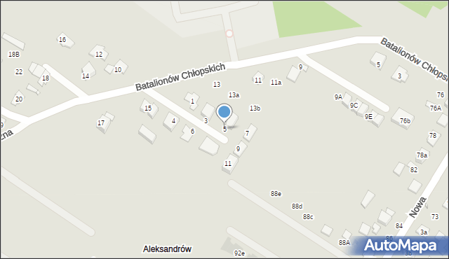 Radzymin, Makowa, 5, mapa Radzymin