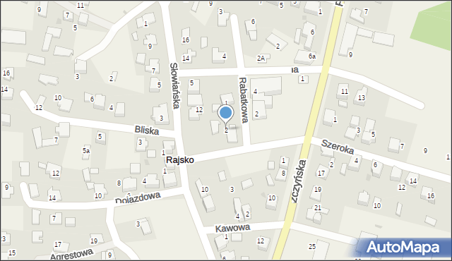 Rajsko, Malwowa, 2, mapa Rajsko