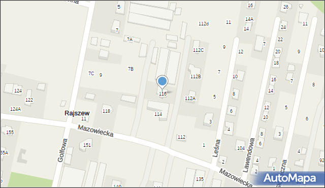 Rajszew, Mazowiecka, 116, mapa Rajszew