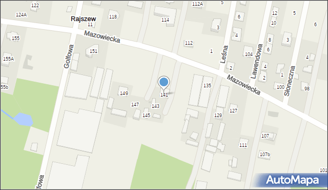 Rajszew, Mazowiecka, 141, mapa Rajszew