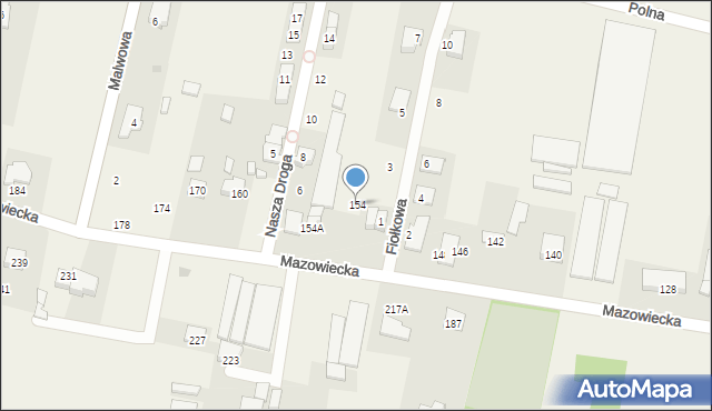 Rajszew, Mazowiecka, 154, mapa Rajszew