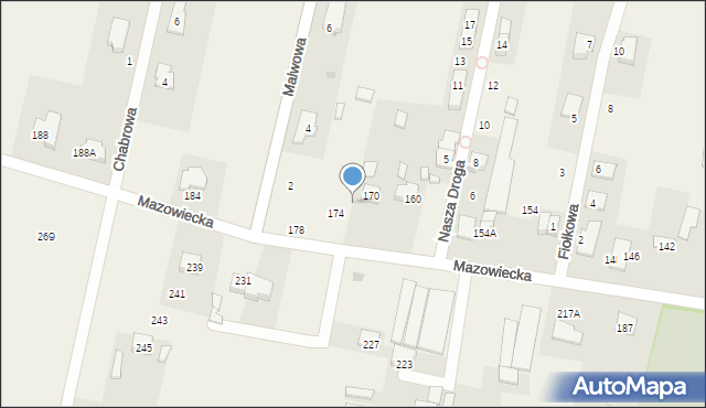 Rajszew, Mazowiecka, 172, mapa Rajszew