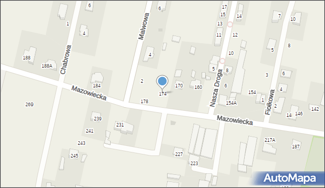 Rajszew, Mazowiecka, 174, mapa Rajszew