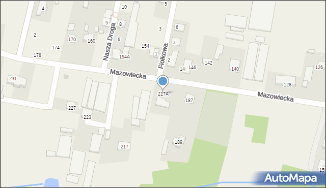 Rajszew, Mazowiecka, 217A, mapa Rajszew