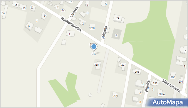 Rajszew, Mazowiecka, 317, mapa Rajszew